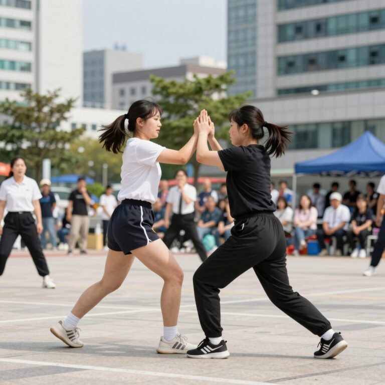 골때리는 그녀들 리부트 B조 경기 액셔니스타와 스트리밍파이터의 난타전 장면