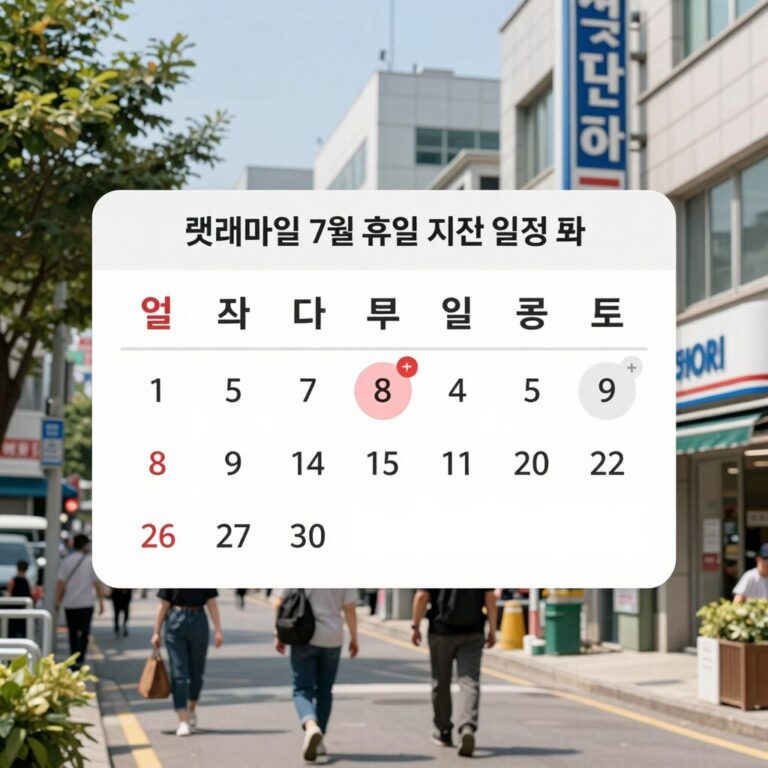 롯데마트 7월 휴무일 지점별 일정표와 영업시간 안내