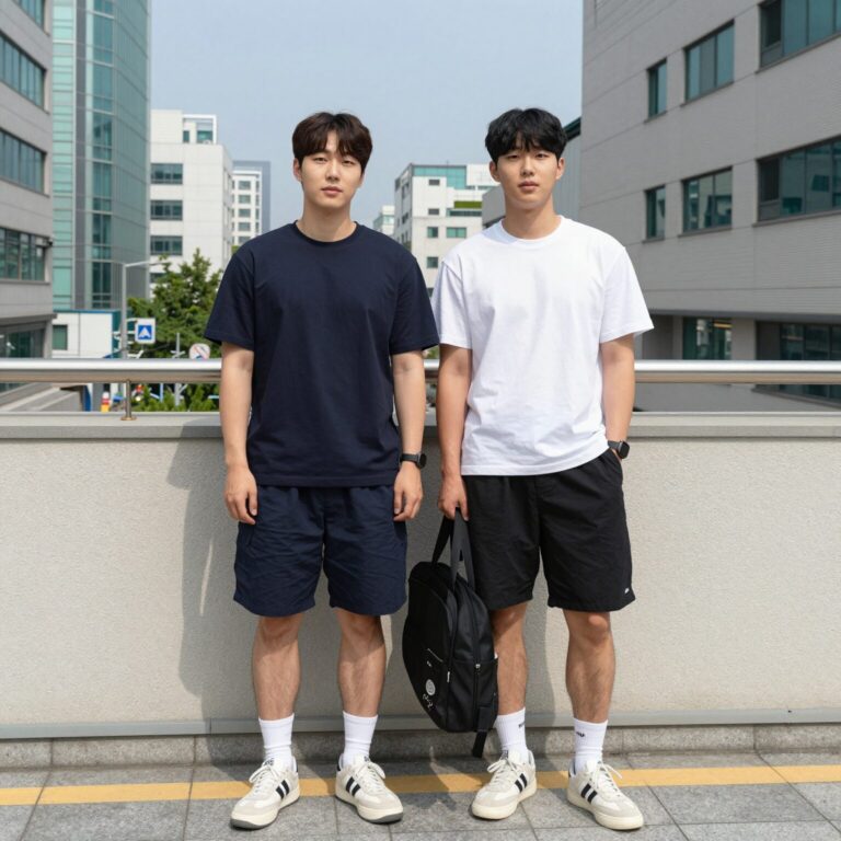 남자 밴딩 반바지 여름 코디 스타일링