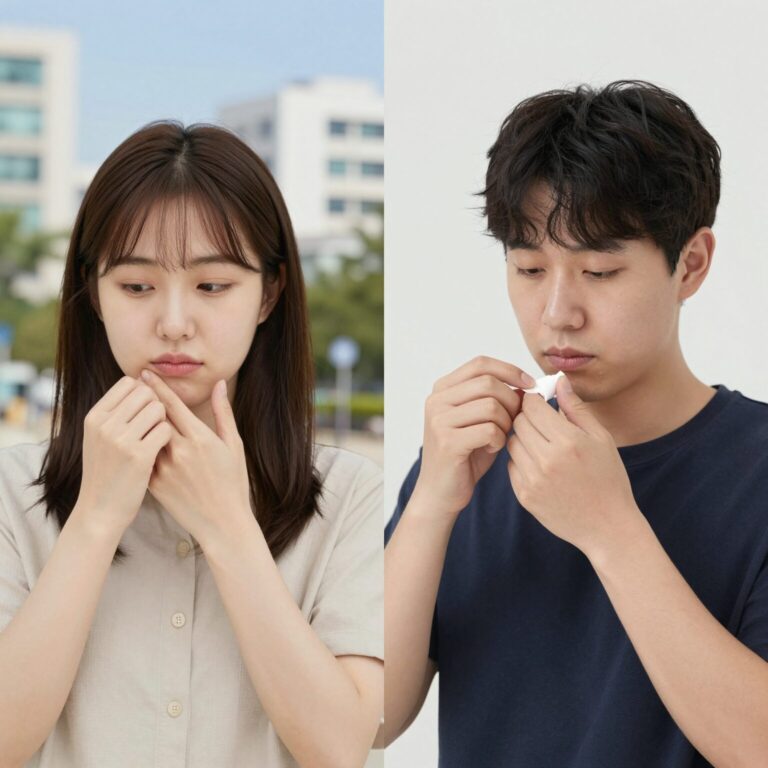 모기 연고 제품 사진과 사용 전후 비교 이미지