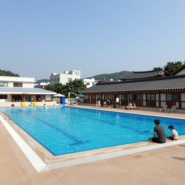 무주 구천동 펜션 알로프랑스 수영장 전경