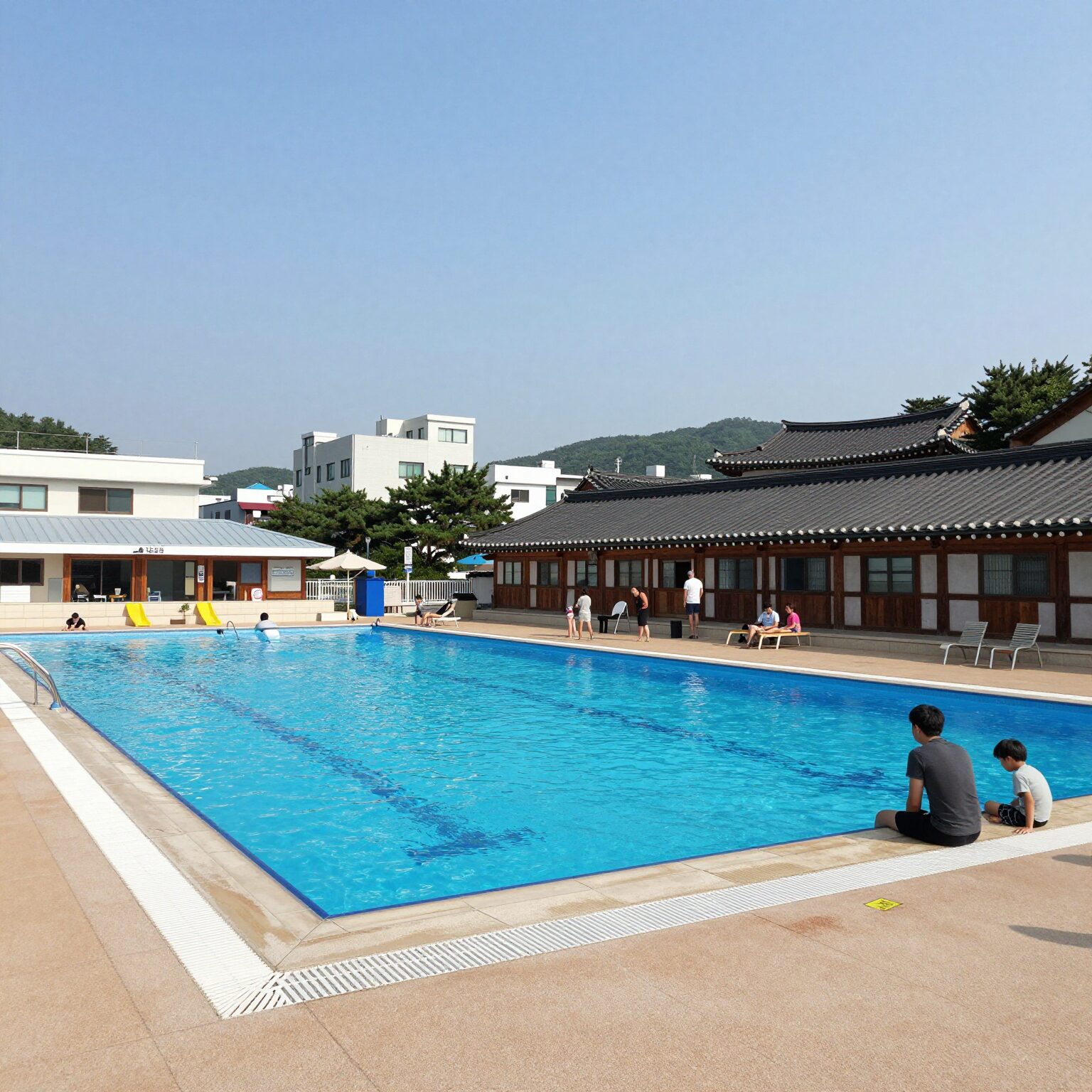 무주 구천동 펜션 알로프랑스 수영장 전경