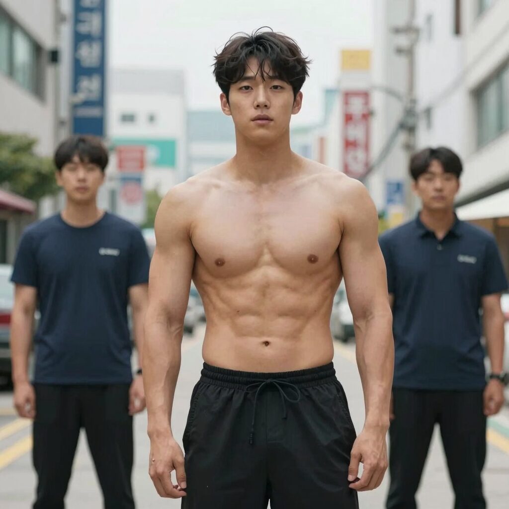 검은태양 촬영 당시 벌크업된 남궁민의 모습