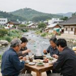 남양주 옛고을 누룽지백숙 계곡뷰 식사 자리