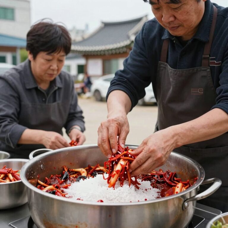 백종원 양파장아찌 달임장 끓이는 과정 스테인리스 냄비 간장 설탕 물