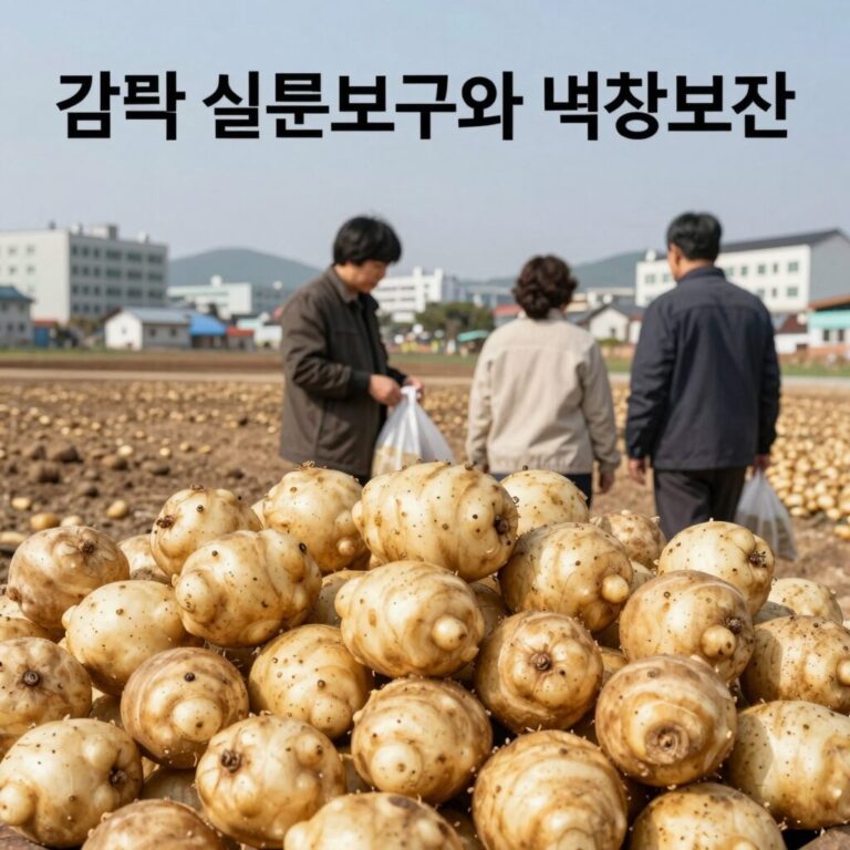 감자 실온보관과 냉장보관 비교 이미지