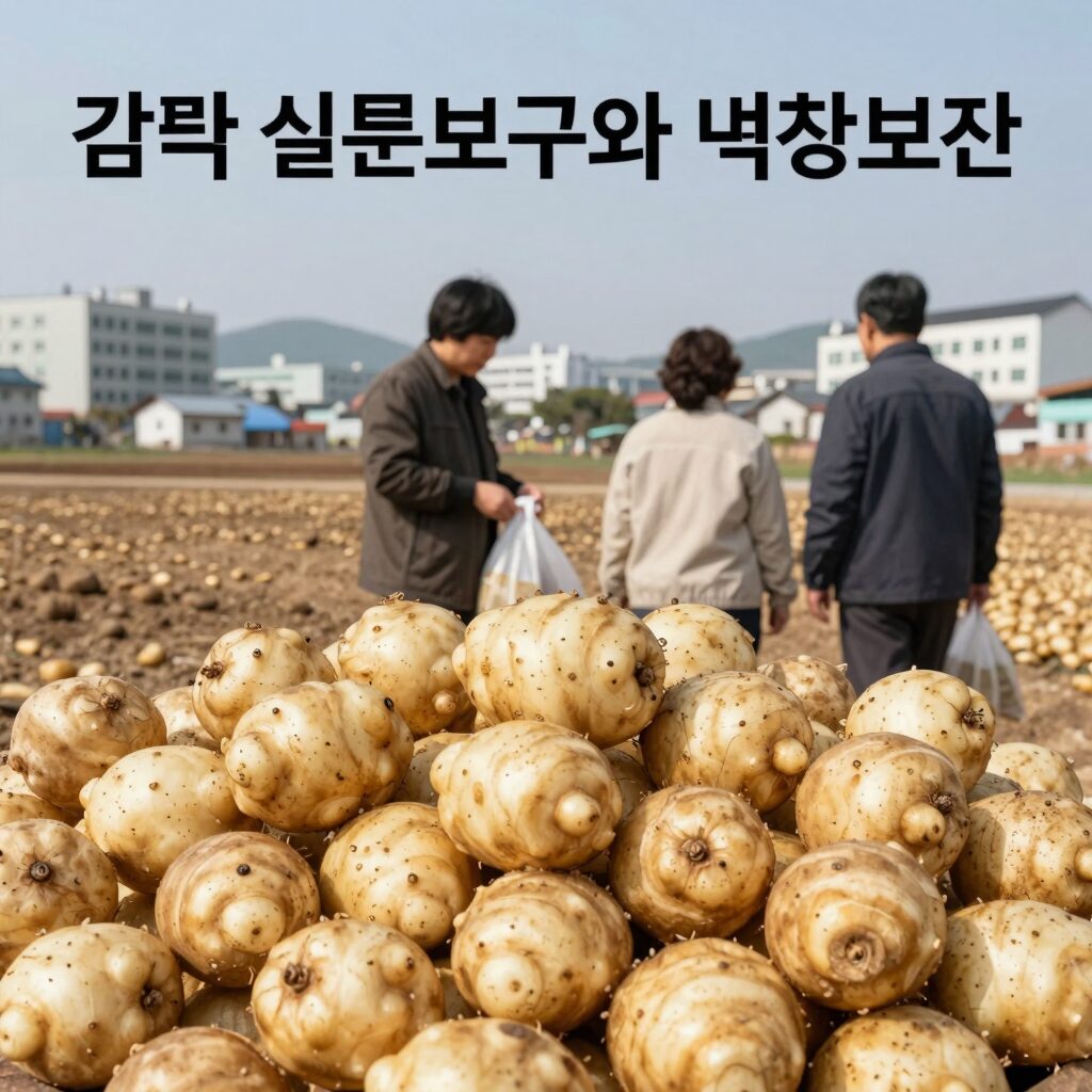 감자 실온보관과 냉장보관 비교 이미지
