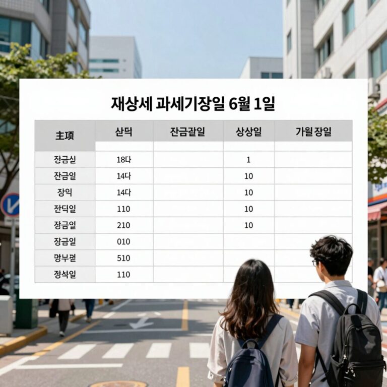 재산세 과세기준일 6월 1일과 잔금일 전략을 설명하는 표