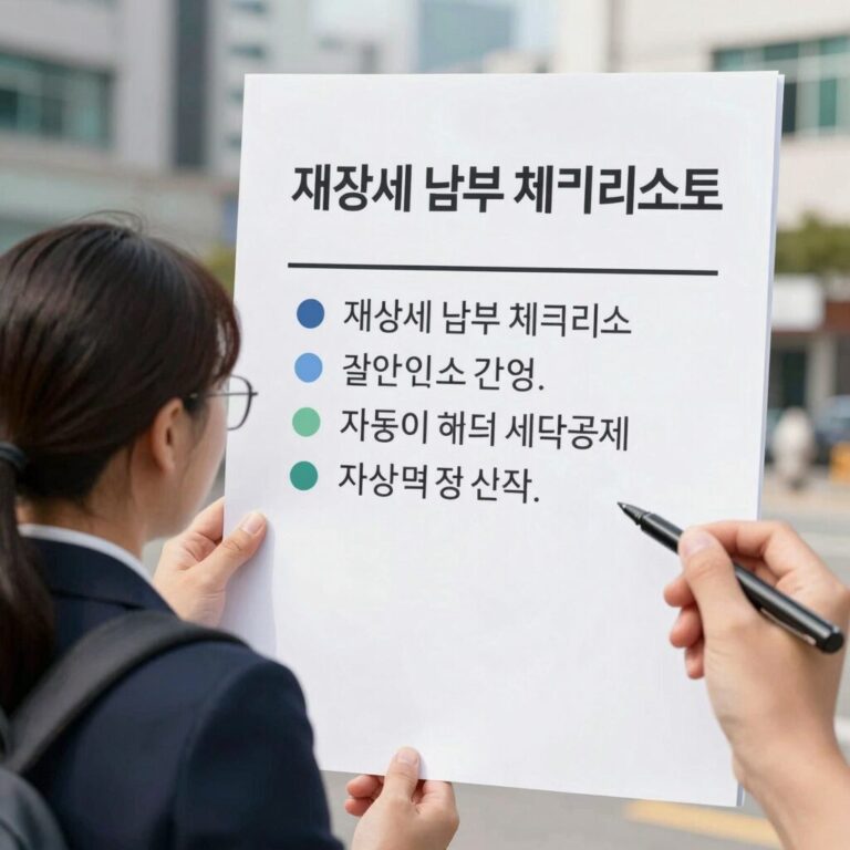재산세 납부 체크리스트와 자동이체 세액공제 신청 방법을 설명하는 이미지