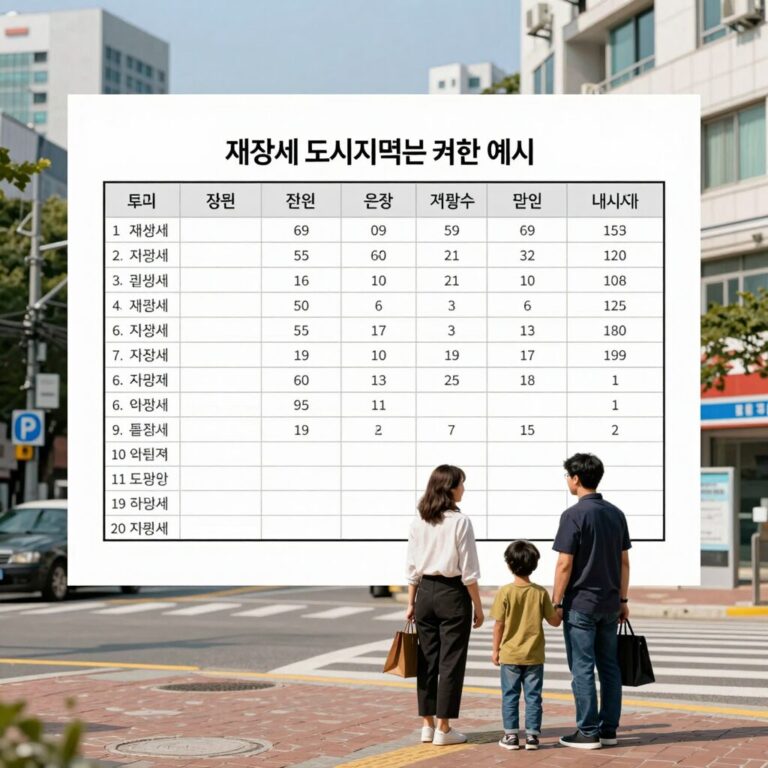 재산세 도시지역분 계산 예시 표와 설명