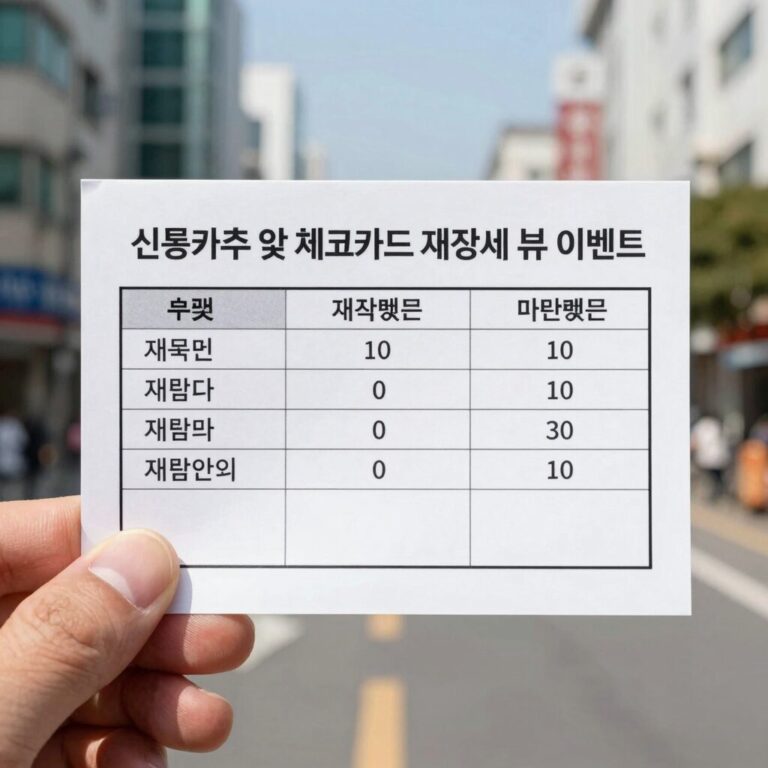 신용카드 및 체크카드 재산세 납부 이벤트 혜택 비교표