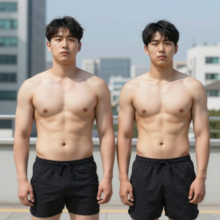 래쉬가드 안에 속옷 착용 예시