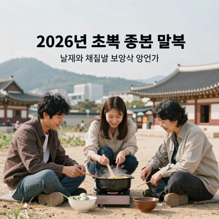 2026년 초복 중복 말복 날짜와 체질별 보양식 정보가 담긴 블로그 포스트 이미지