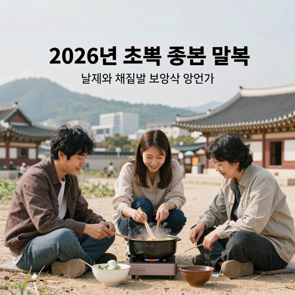 2026년 초복 중복 말복 날짜와 체질별 보양식 정보가 담긴 블로그 포스트 이미지