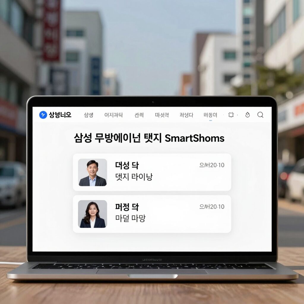 삼성 무풍에어컨 엣지 라이팅을 SmartThings 앱에서 설정하는 화면
