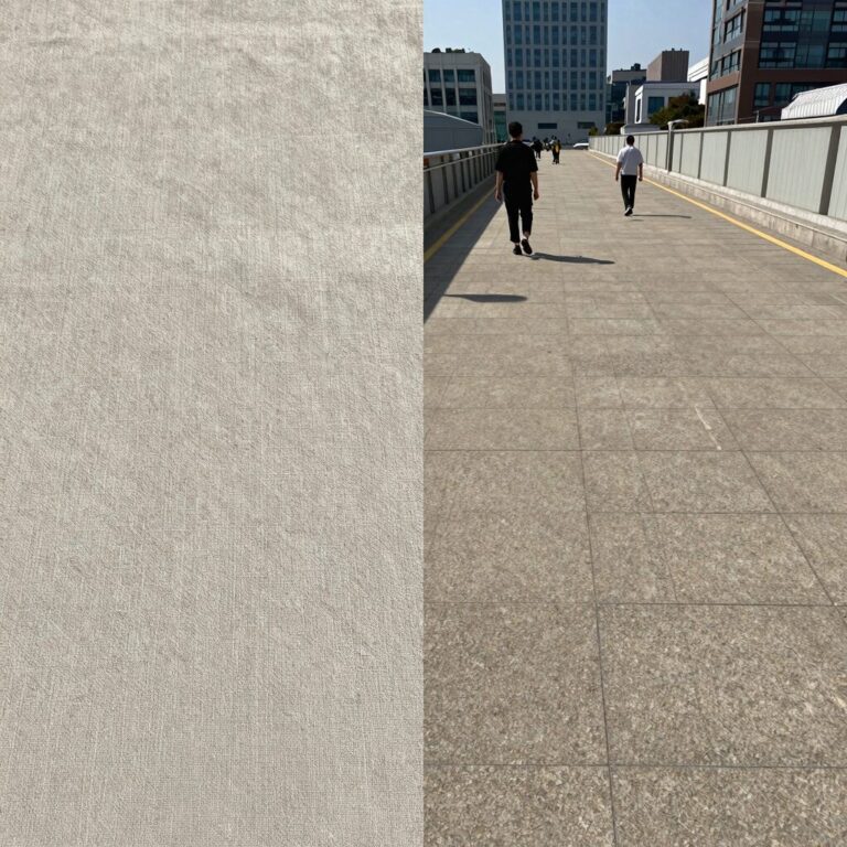 메쉬 타프와 고급 타프의 그늘 차이 비교