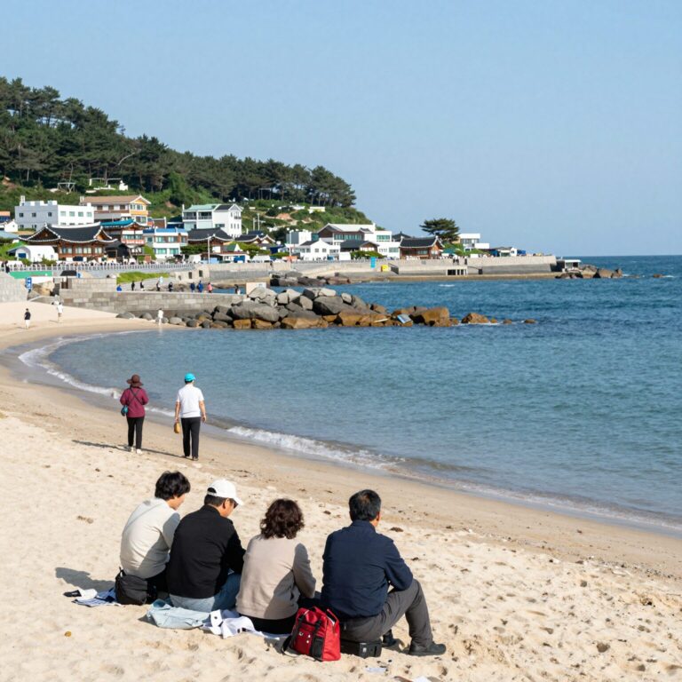 고성 초도해변 심지 민박 마음 방에서 바라본 바다 전경
