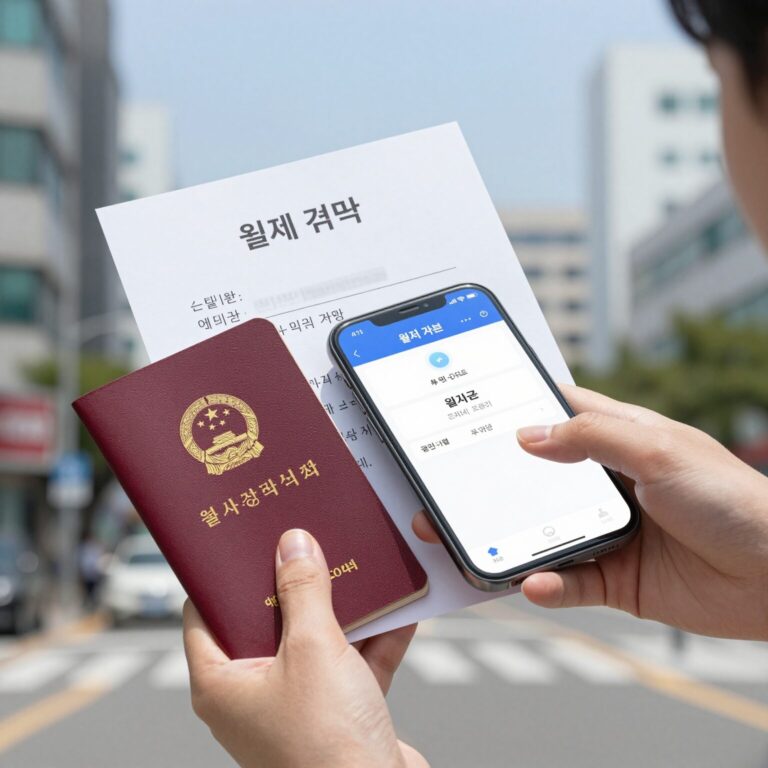 1인가구 머니무브 개념을 나타내는 이미지로, 한 손에는 월세 계약서와 통장, 다른 손에는 스마트폰 증권 앱이 보여 예적금에서 ETF로 자금이 이동하는 흐름을 표현