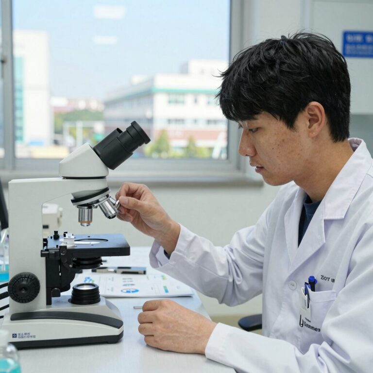 의료 데이터를 분석하는 통계 차트와 현미경 이미지 확통 세특 주제 의대 합격생 사례