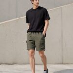 여름 시원한 남자 카고 반바지 스판 밴딩 모델