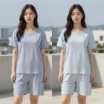 여름 원피스 잠옷 시원하고 편안한 선택 여름 원피스 잠옷 시원한 소재와 편안한 핏을 강조한 이미지