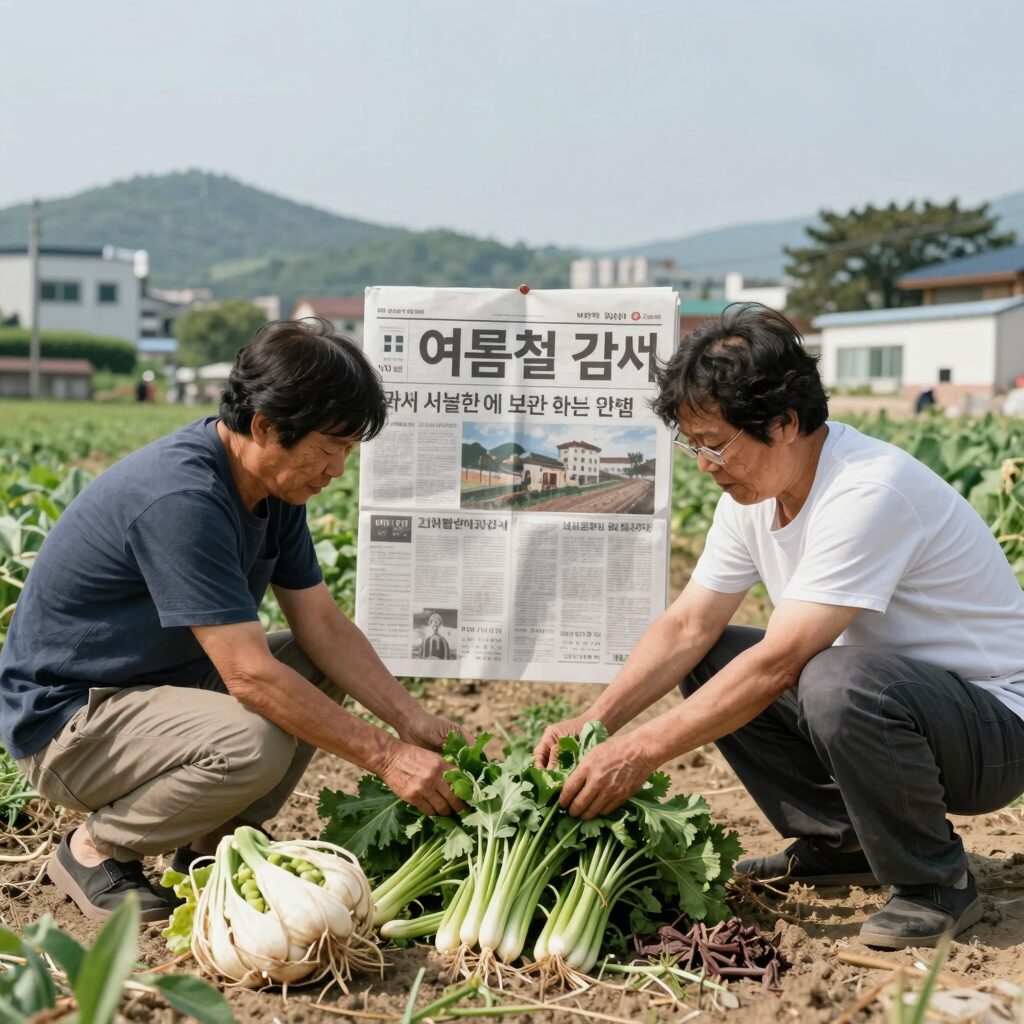 여름철 감자를 신문지에 싸서 서늘한 곳에 보관하는 방법