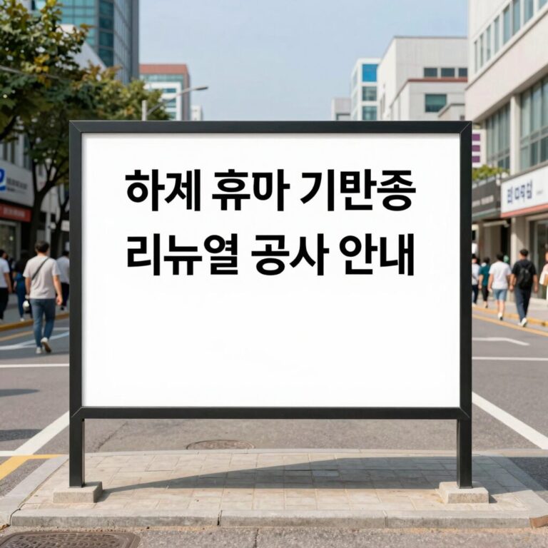 하계휴가 기간 중 리뉴얼 공사 안내 이미지