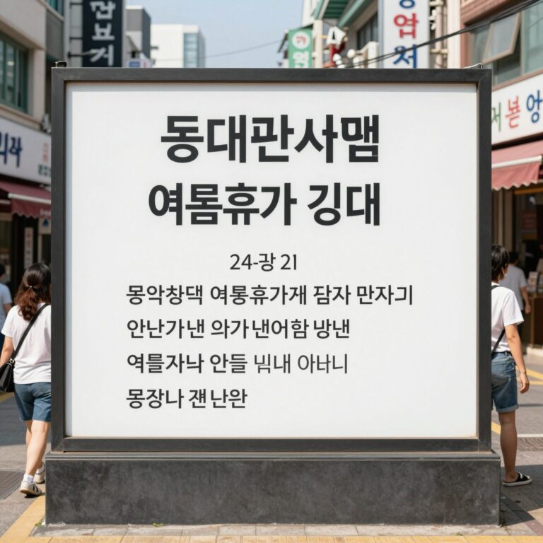 동대문시장 여름휴가 기간 공지 안내판 사진