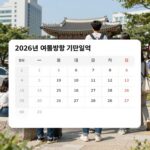2026 여름방학 기간 정리 2026년 여름방학 기간 일정표
