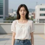 여름 쉬폰 블라우스로 시원하게 스타일링 여름 쉬폰 블라우스의 시원한 드레이프와 리본 디테일
