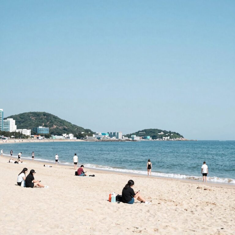 시원한 여름 해변 풍경 여름 인사말에 어울리는 이미지