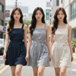 여름 스모크 원피스 스타일링