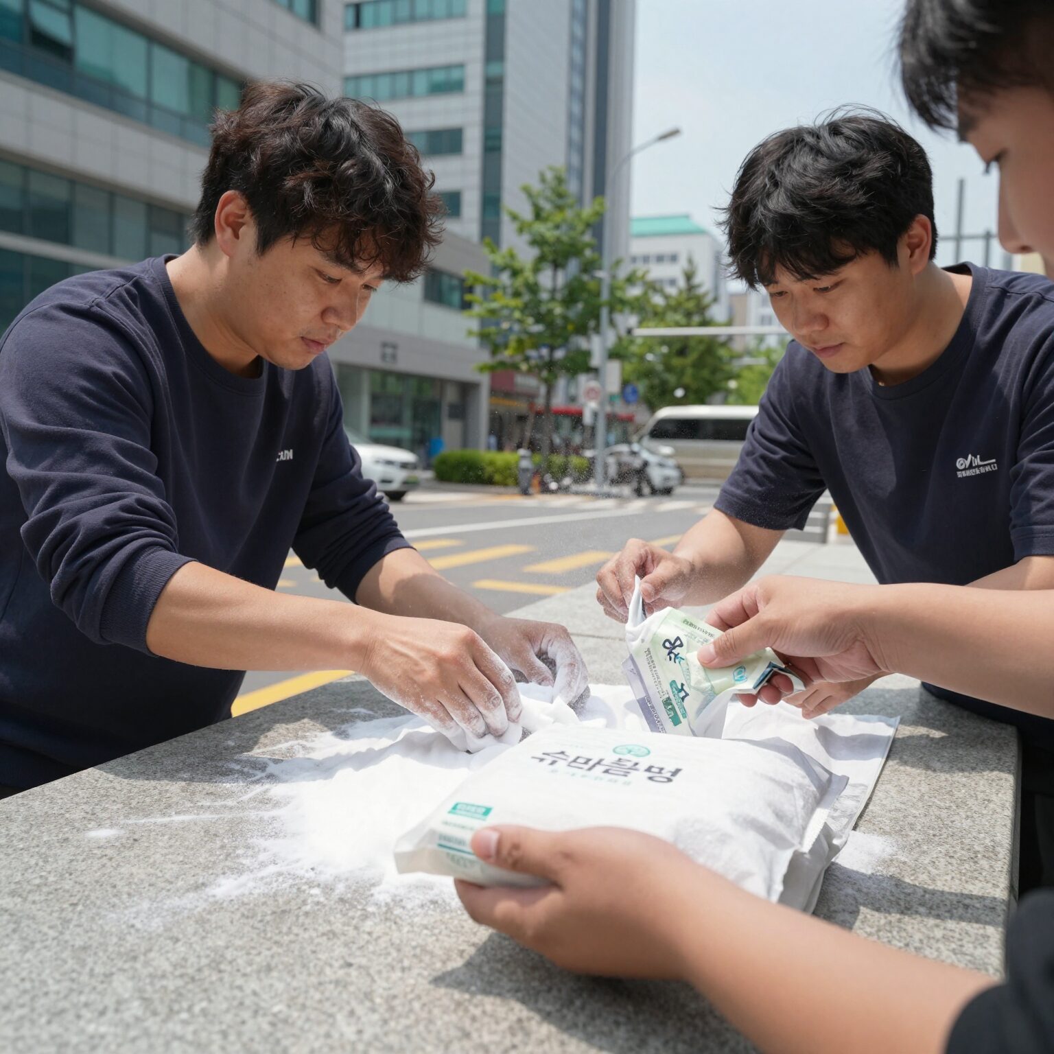 슈퍼쿨링 파우더시트를 물에 적셔 활성화하는 방법