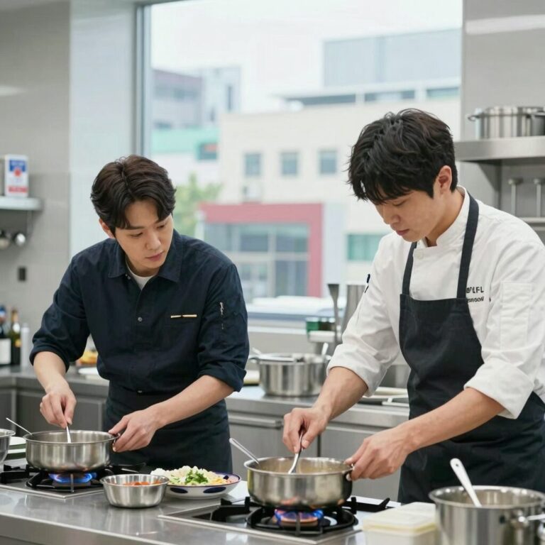 언더커버 셰프 8회 방송 장면 권성준 정지선 샘킴 주방에서 일하는 모습