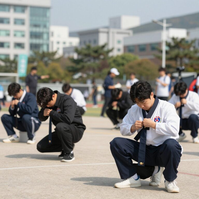 우리말 겨루기 최강자전 결선 현장에서 도전자들이 누름단추를 누르며 경쟁하는 모습