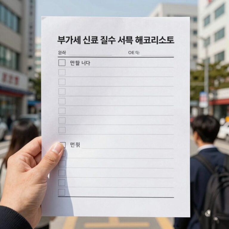 부가세 신고 필수 서류 체크리스트
