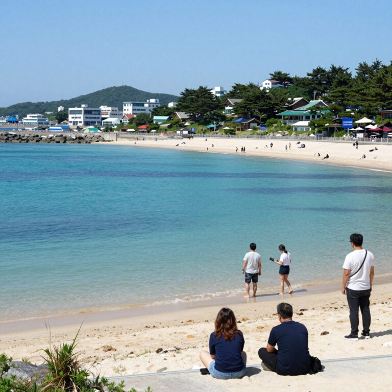 2026년 외달도 해수풀장 전경으로 푸른 풀장과 바다가 어우러진 모습