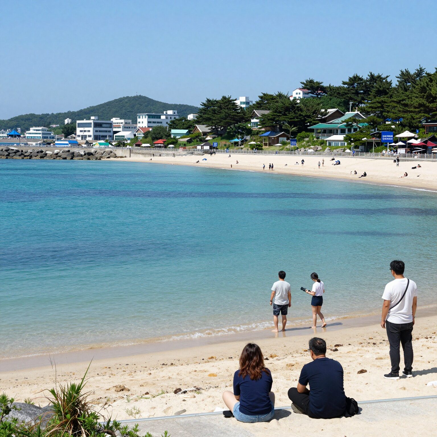 2026년 외달도 해수풀장 전경으로 푸른 풀장과 바다가 어우러진 모습