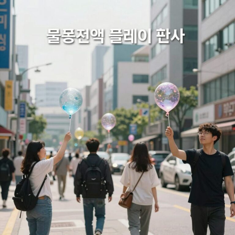 물풍선앱 플레이 화면 캡처, 다양한 색상의 물풍선이 떠 있는 모습