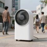 실내외에서 활용 가능한 충전식 무선 선풍기 이미지