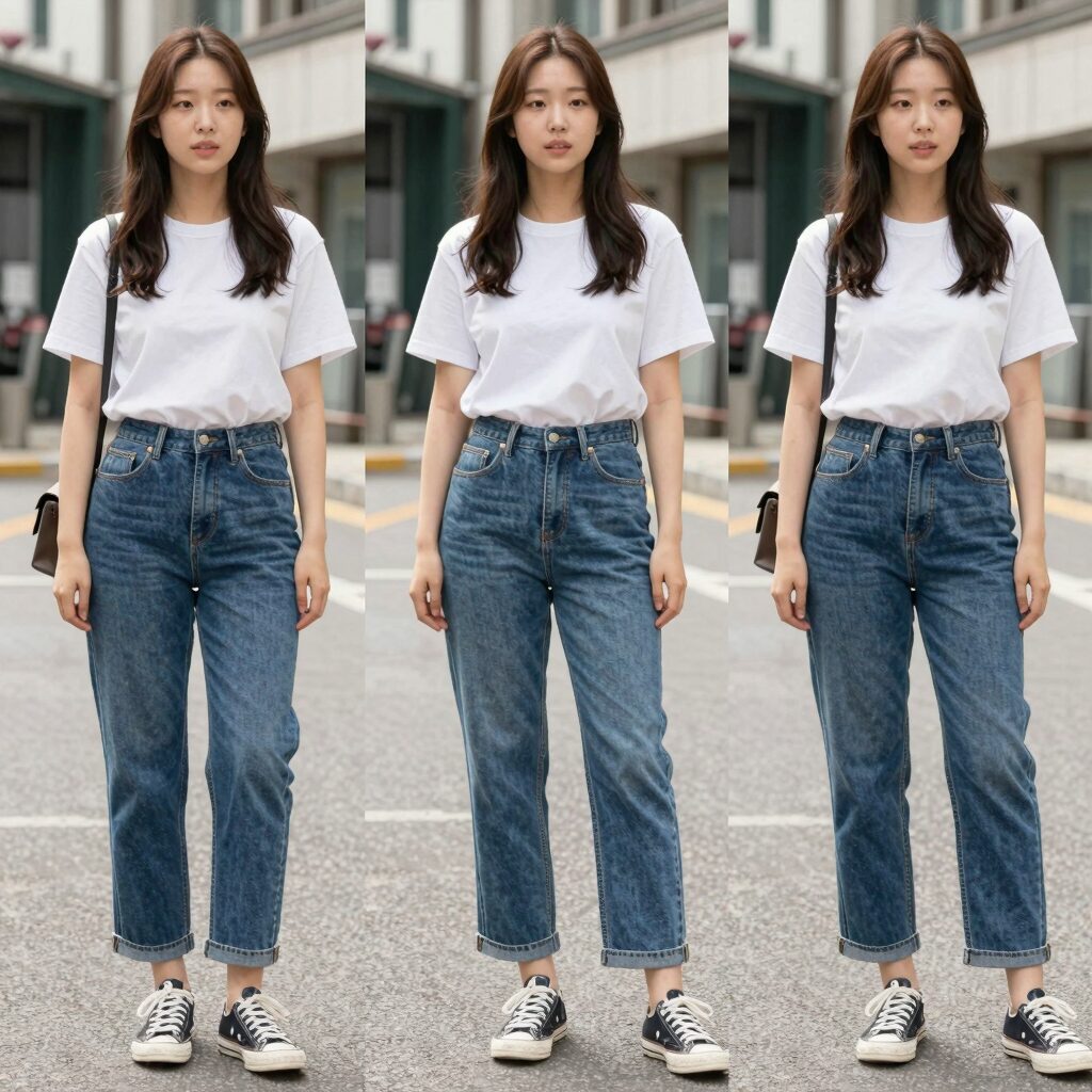 여성 인견 바지 여름 스타일링 사진
