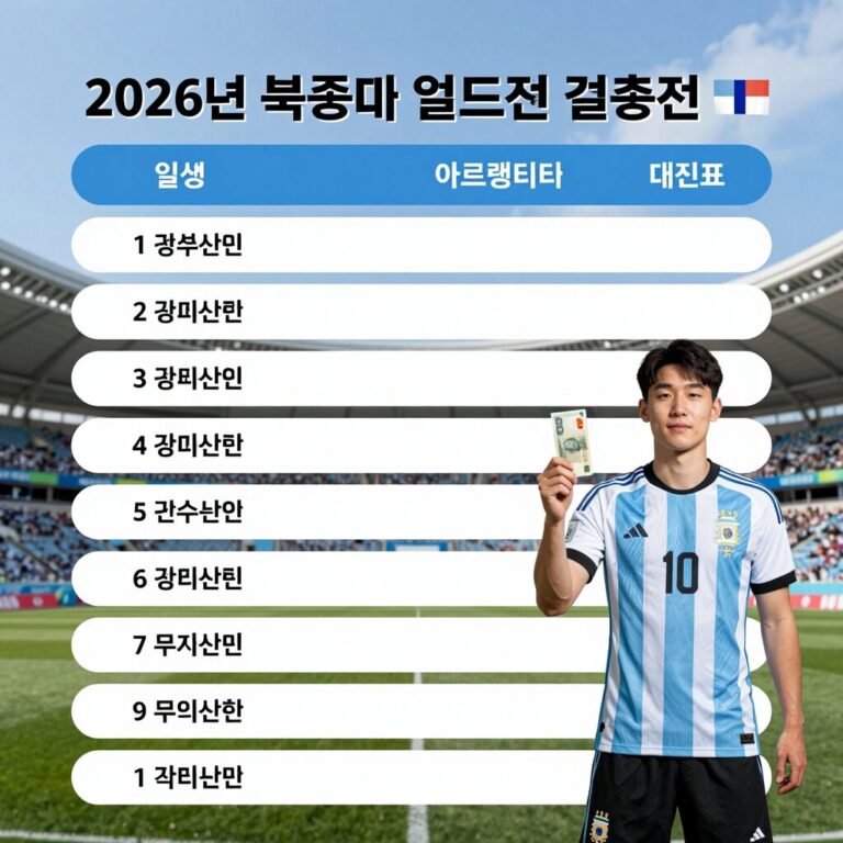 2026년 북중미 월드컵 결승전 일정과 아르헨티나 스페인 대진표