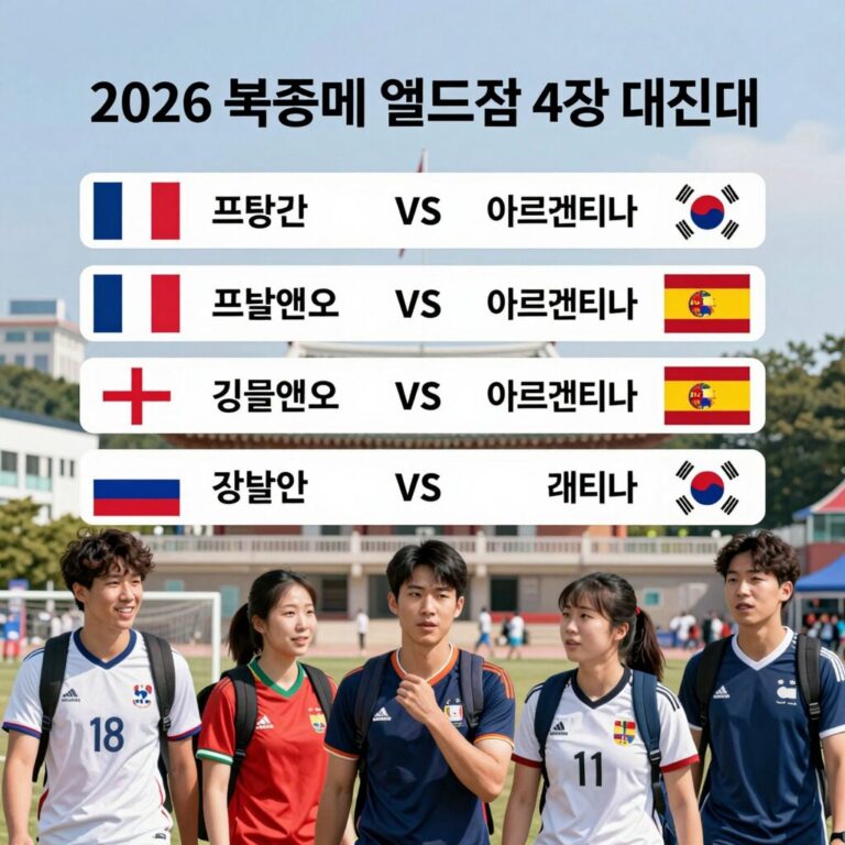 2026 북중미 월드컵 4강 대진표 및 프랑스 스페인 잉글랜드 아르헨티나 로고 이미지