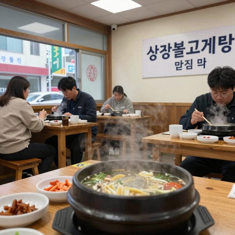 양산 비봉 상황삼계탕 오리불고기 본점 매장 내부와 상황 삼계탕 모습