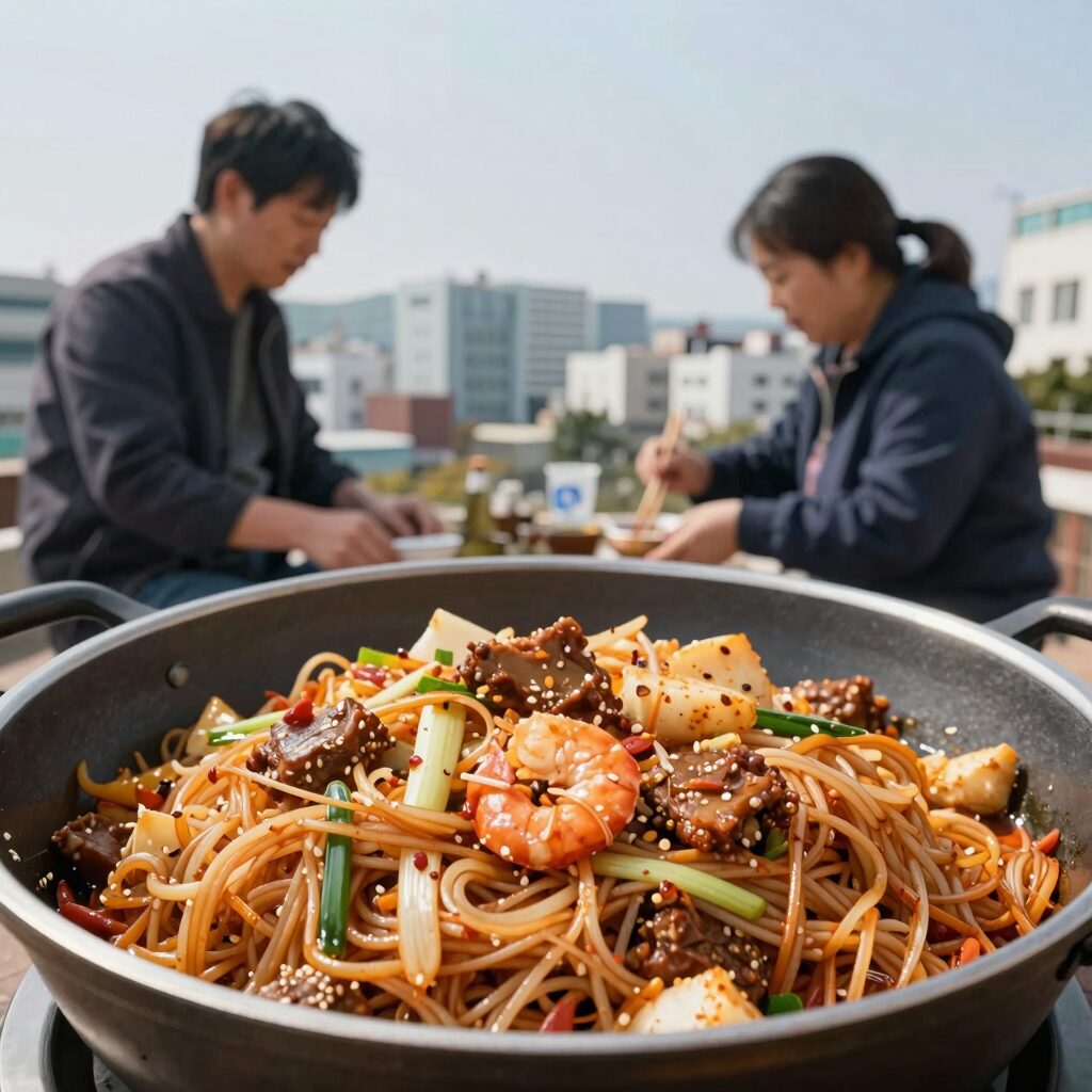 여주 요리법으로 만든 볶음 요리 완성 사진