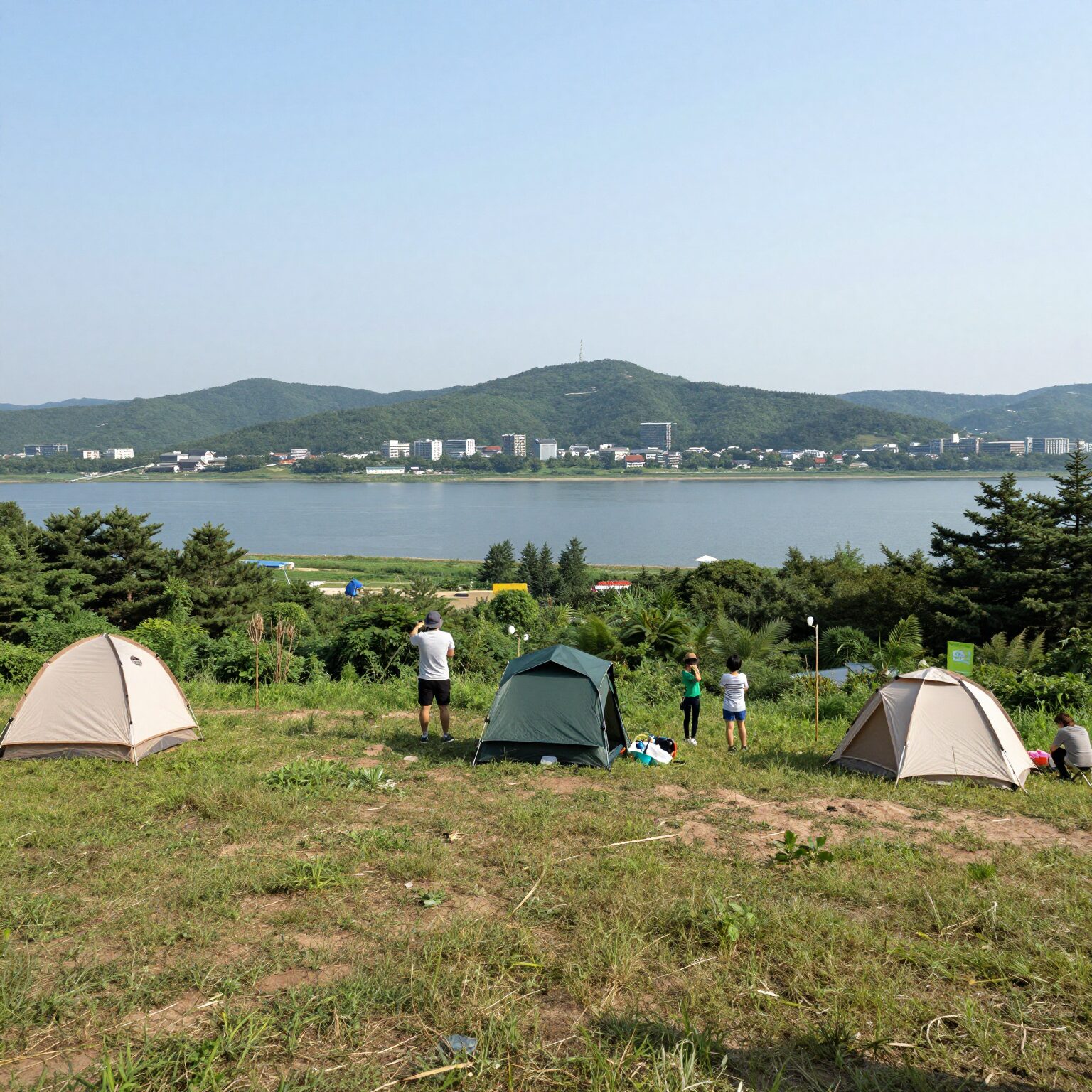 가평 자우림 캠핑장 북한강 조망 사이트 전경