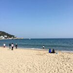 양양 죽도 해수욕장 물놀이 총정리 양양 죽도 해수욕장의 맑은 바다와 넓은 모래사장 전경