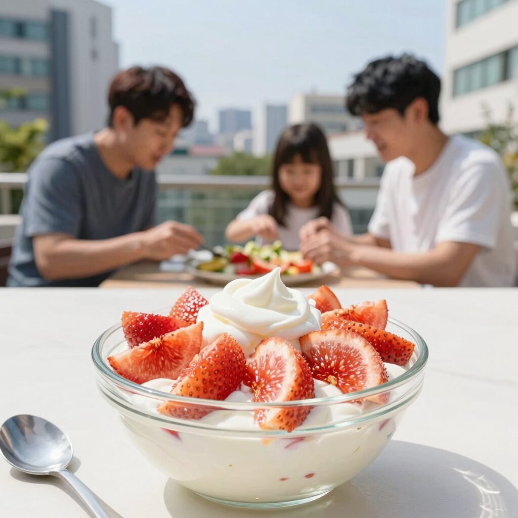 그릭요거트 아오리사과 다이어트 샐러드 만들기