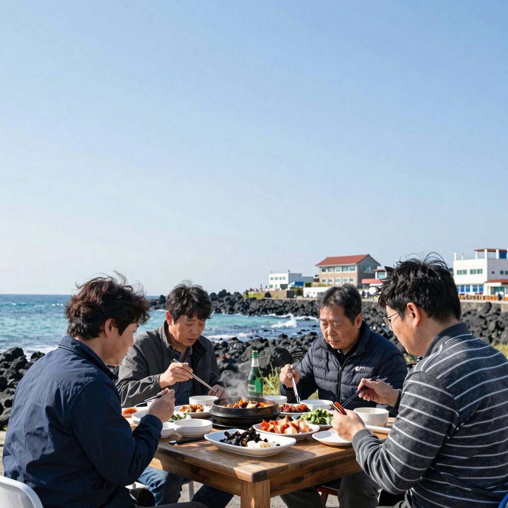 제주 곽지해수욕장 인근 곽지 맛집에서 즐기는 싱싱한 모둠회와 해산물 요리