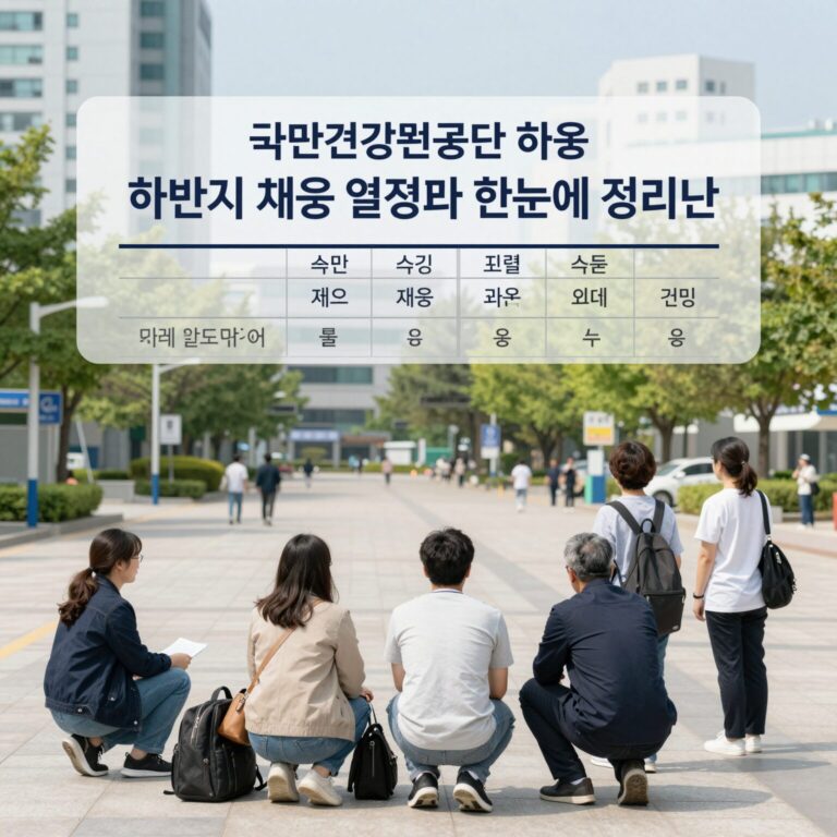 국민건강보험공단 하반기 채용 일정과 전형을 한눈에 정리한 표